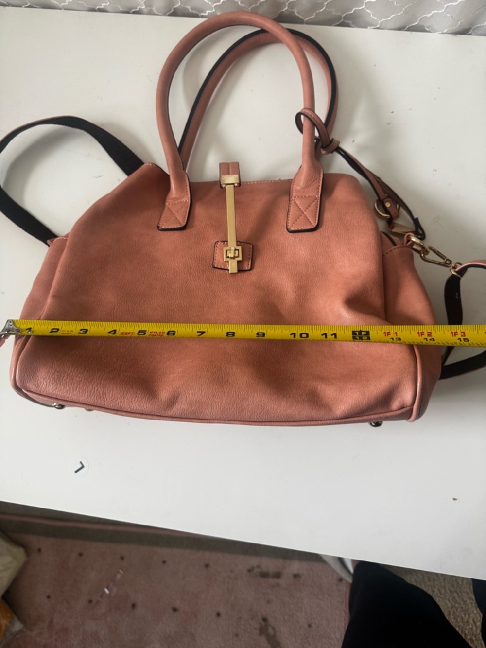 Mellow World Jasmine Convertible Satchel Pink Vegan Leather - Picture 10 of 15